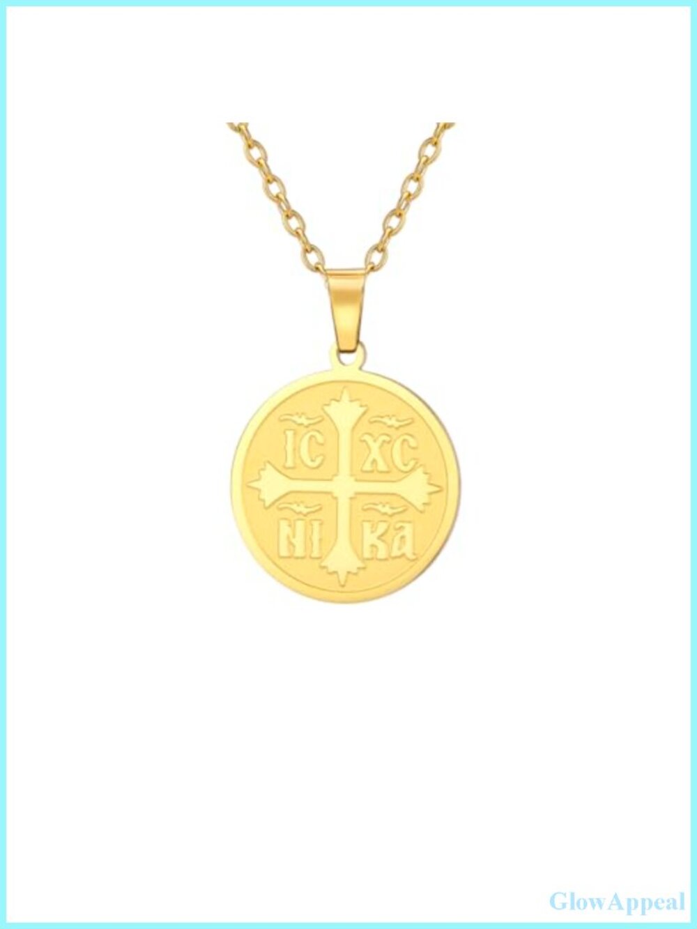 Orthodox Cross Necklace Stainless Steel IC XC NIKA Pendant